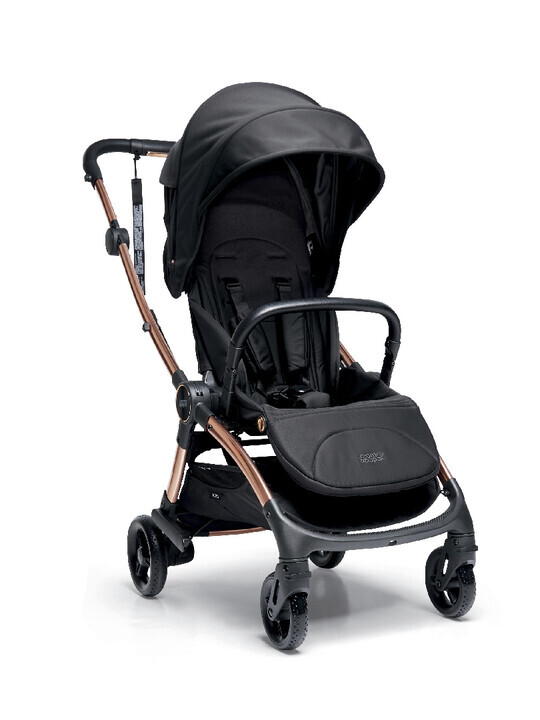 Airo 7 Piece Black Essentials Bundle with Black Aton Car Seat- Black with Rose Gold Frame image number 2